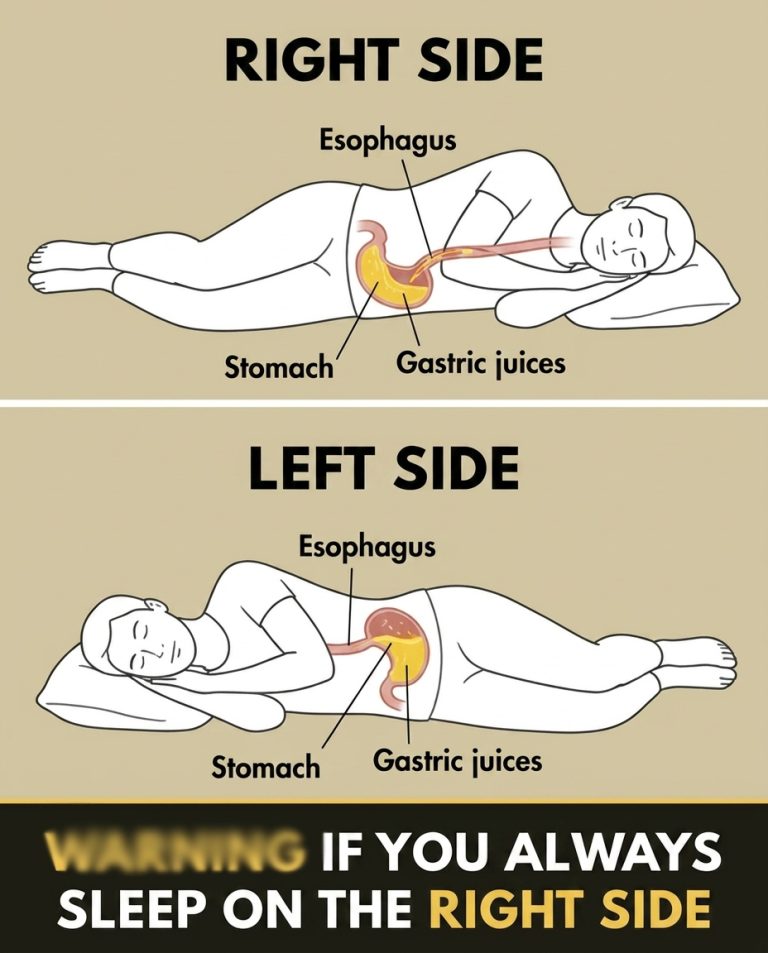 What risks do you run when you sleep on your right side?